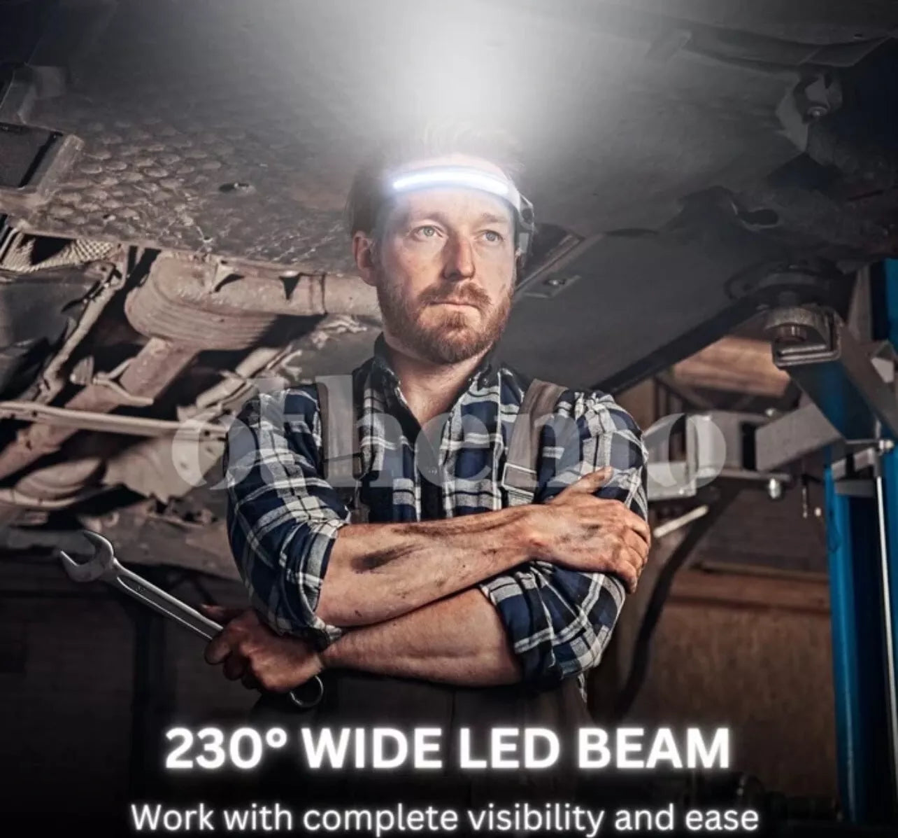 Othemo 230° LED Headlamp With Motion Sensor | Rechargeable Wide Beam Torch