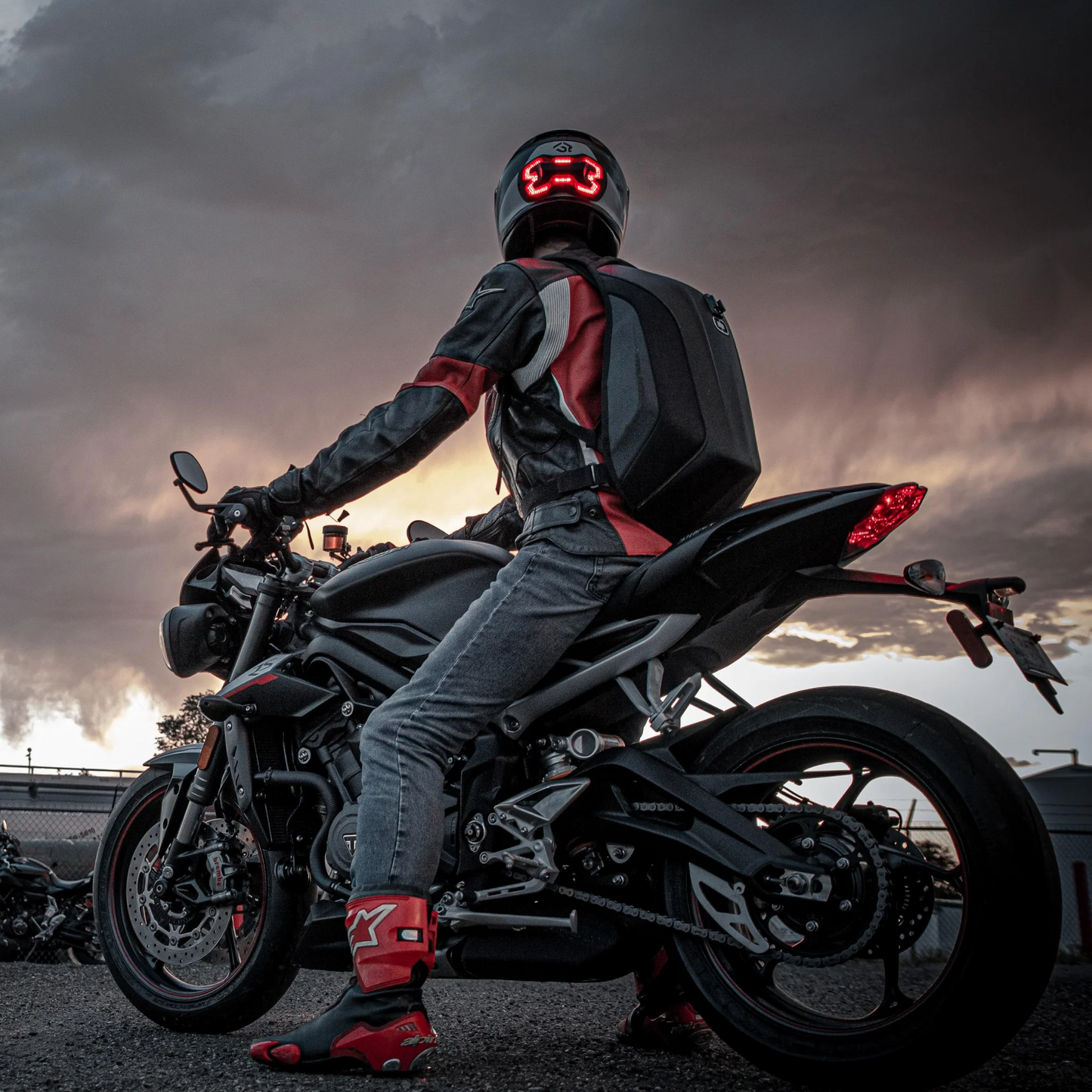 Brake Free Wireless Motorcycle Helmet Brake Light